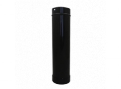 Featured image for “Gloss Black Vitreous Enamel Flue 900 mm x 150 mm diameter”